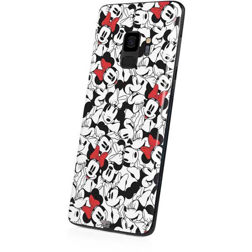 Disney Minnie Mouse Red Color Pop Face Pattern Galaxy S9 Skin